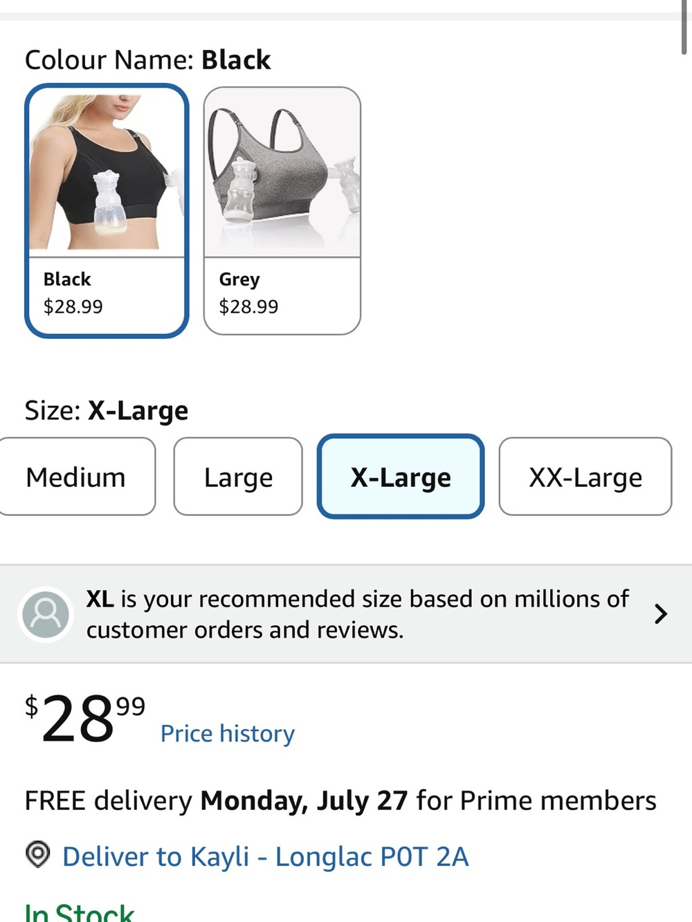 Black Nursing Pumping Bra - Comfortable Hands-Free Support